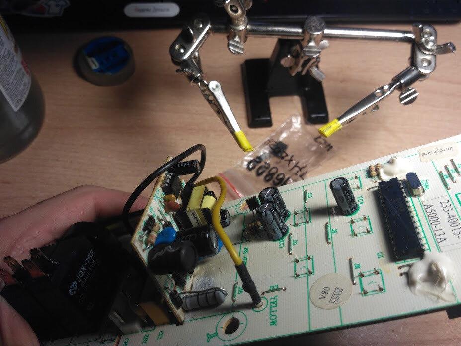 Ремонт платы от микроволновки