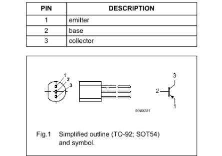 Цоколевка транзистора BC557